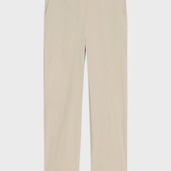 NWT Theory Linen Pants, Wheat Melage (Tan) - Picture 2 of 9